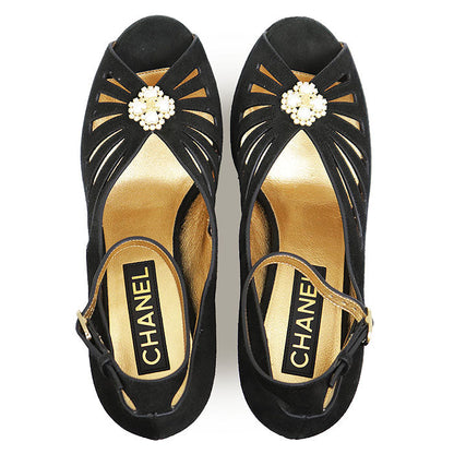 シャネル G45455 レザー スエード パンプス