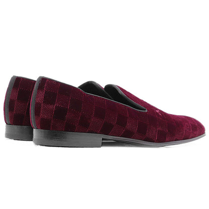 ルイヴィトン オートゥイユライン ダミエ ベルベット ローファー