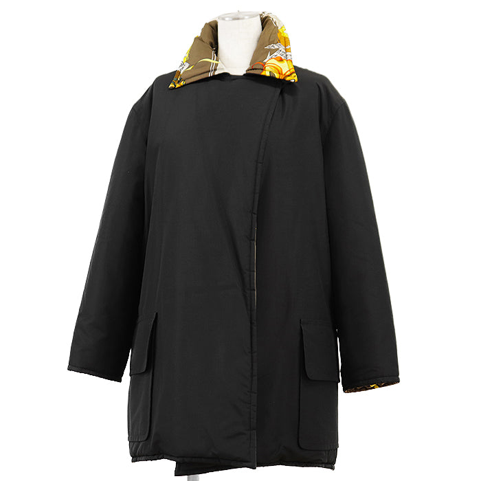 エルメス LE CARNAVAL DE VENISE38 シルクパデッドコート