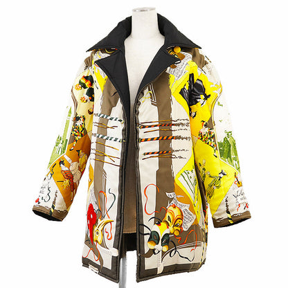 エルメス LE CARNAVAL DE VENISE38 シルクパデッドコート
