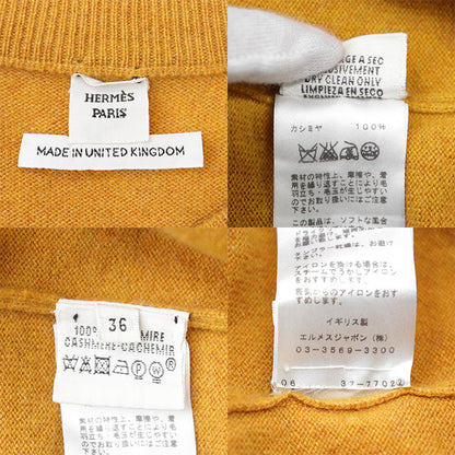 エルメス H刺繍 カシミヤニットプルオーバー36