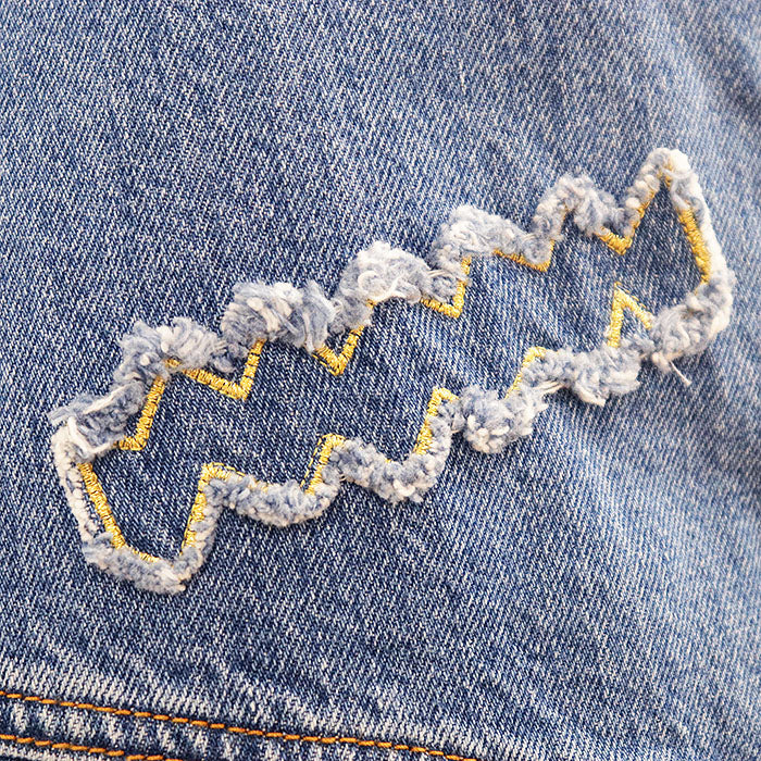 シャネル メティエダール コットン パッチワーク刺繍スカート