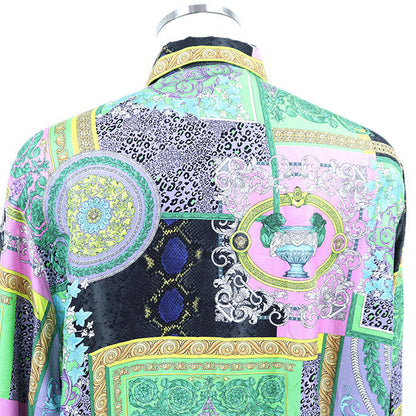ヴェルサーチェ HERITAGE FIT シルク100% シャツ