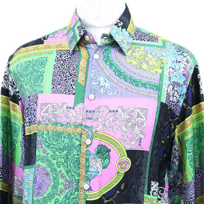 ヴェルサーチェ HERITAGE FIT シルク100% シャツ