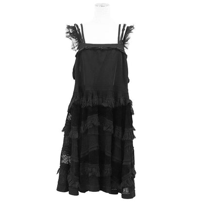 シャネル 07A P31447 ビスコースレーヨン ストレッチメッシュワンピース