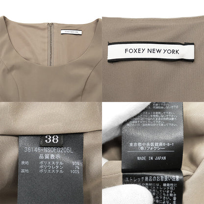 フォクシーニューヨーク プリーツノースリーブドレス