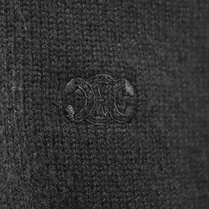 セリーヌ トリオンフ刺繍 カシミヤ100%ニットベスト