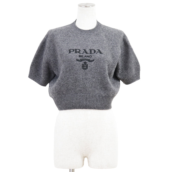 プラダ ウールカシミヤクロップドニットトップス