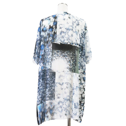 エムエムシックス フローラルパッチワークプリント シフォンカットソー