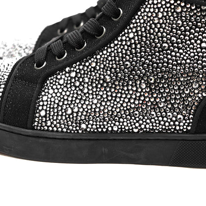 クリスチャンルブタン Louis Strass レザークリスタルハイカットスニーカー