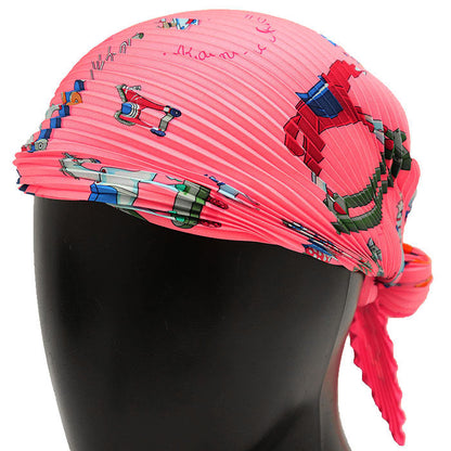 エルメス Raconte moi le cheval シルクプリーツスカーフ