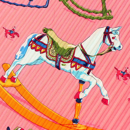 エルメス Raconte moi le cheval シルクプリーツスカーフ