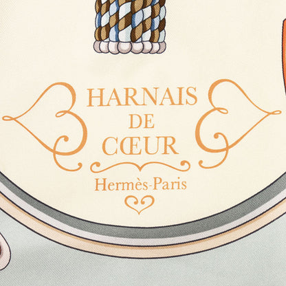 エルメス カレ90 Harnais de Coeur シルクスカーフ