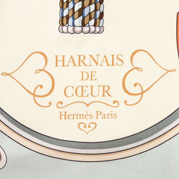エルメス カレ90 Harnais de Coeur シルクスカーフ