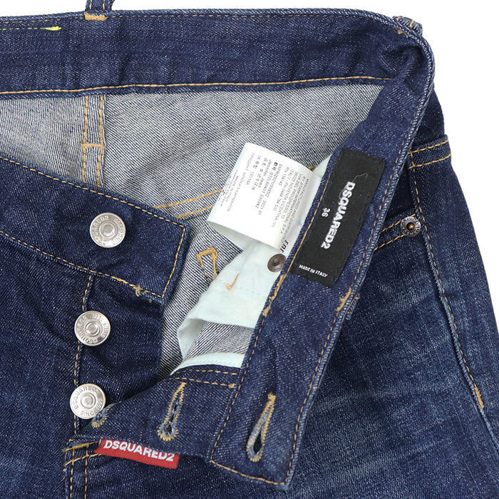 ディースクエアード Jennifer Jean Bleach Splash Denim デニムパンツ