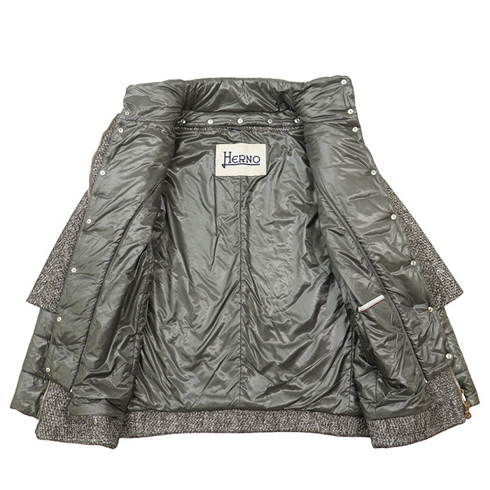 ヘルノ ウールコンビネーションダウンコート