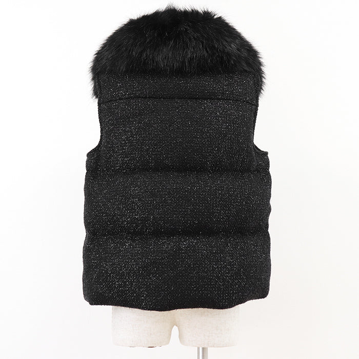 モンクレール CARRELET GILET ウールナイロンダウンベスト