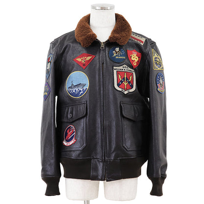 アヴィレックス TOP GUN ゴートレザーフライトジャケット