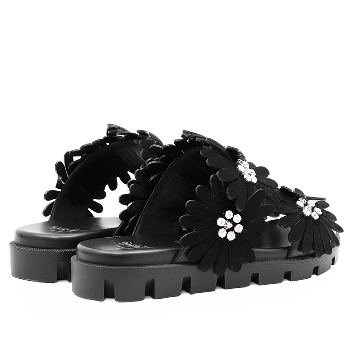 クリスチャンルブタン FLORA COOL FLAT レザーサンダル