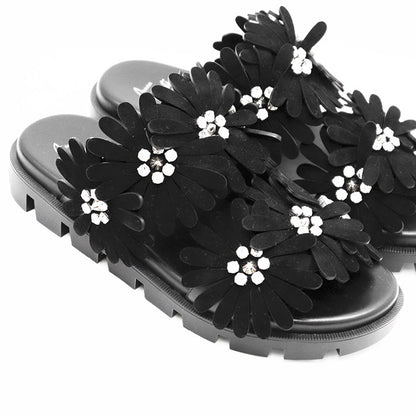 クリスチャンルブタン FLORA COOL FLAT レザーサンダル