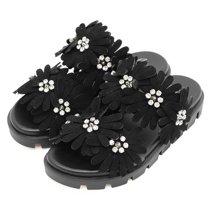 クリスチャンルブタン FLORA COOL FLAT レザーサンダル