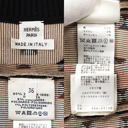 エルメス シルク混ニットトップス36