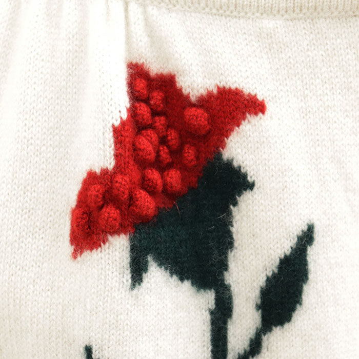 シャネル フローラルカシミヤニットスカート