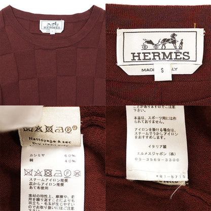エルメス チェスボード カシミヤ コットン セーター
