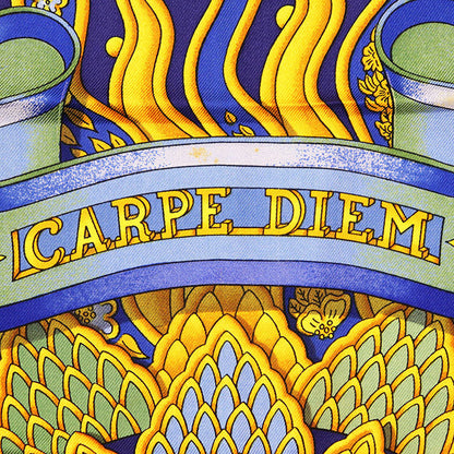 エルメス カレ90 CARPE DIEM シルクスカーフ