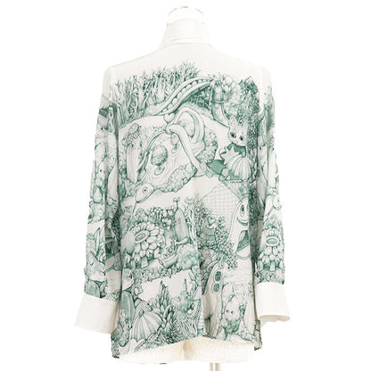グッチ 魔法の森 シルクブラウス