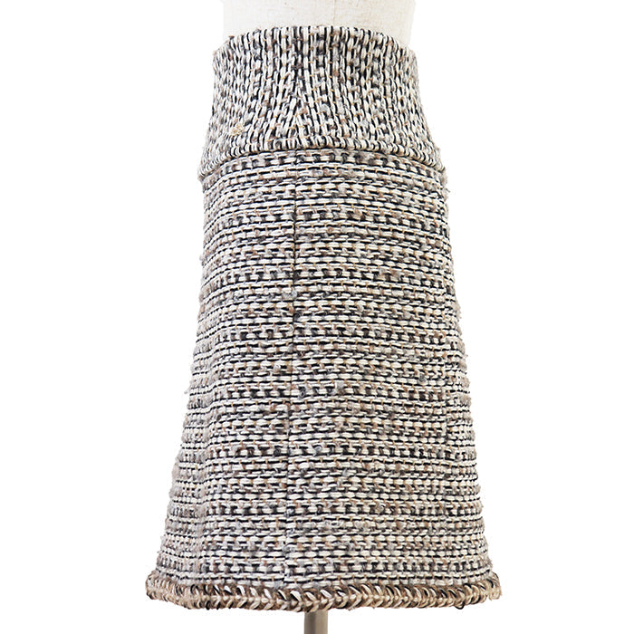 シャネル ウールアルパカカシミヤメタリックツイードスカート