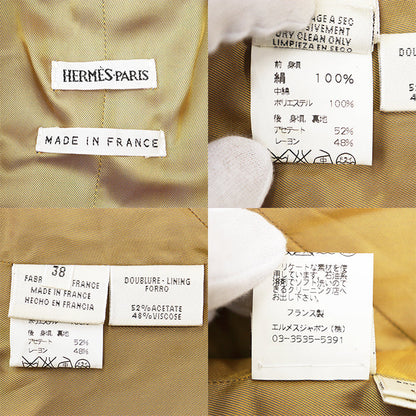 エルメス Feux de l'Hiver シルクパデッドベスト