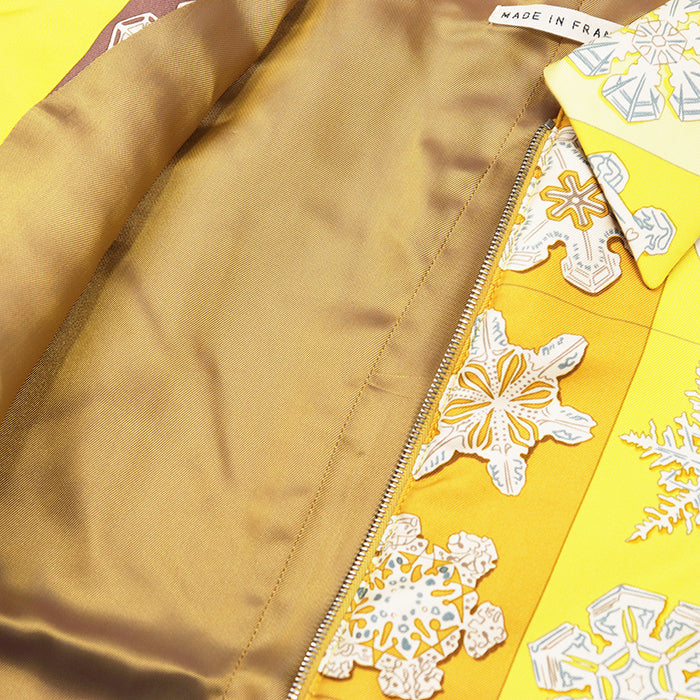 エルメス Feux de l'Hiver シルクパデッドベスト
