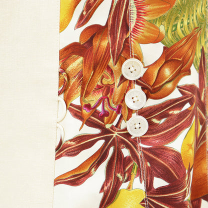エルメス Passiflores シルク リネン ベスト42