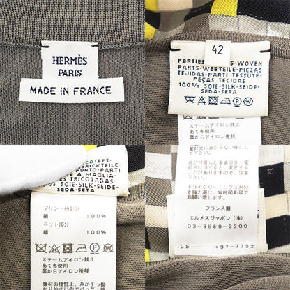 エルメス ボルデュック ツイルレーヌ シルク ニットトップス