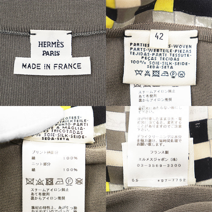 エルメス ボルデュック ツイルレーヌ シルク ニットトップス