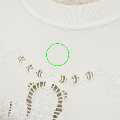エルメス コットン刺繍レース半袖Tシャツ34