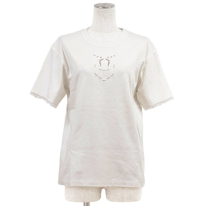 エルメス コットン刺繍レース半袖Tシャツ34