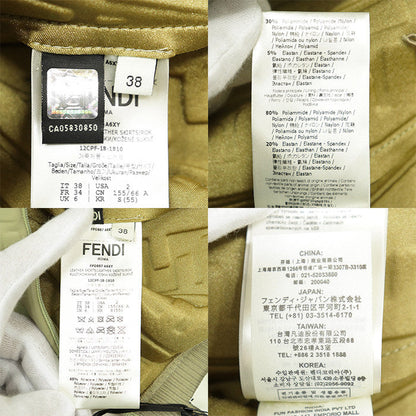 フェンディ ラムレザーペンシルスカート