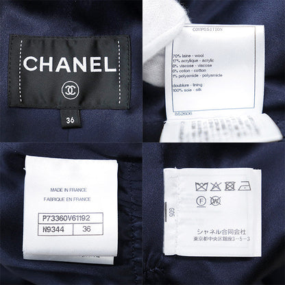 シャネル ウールブレンドロングコート