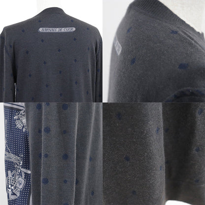 エルメス ツイルレーヌHarnais de Cour シルクカシミヤワンピース
