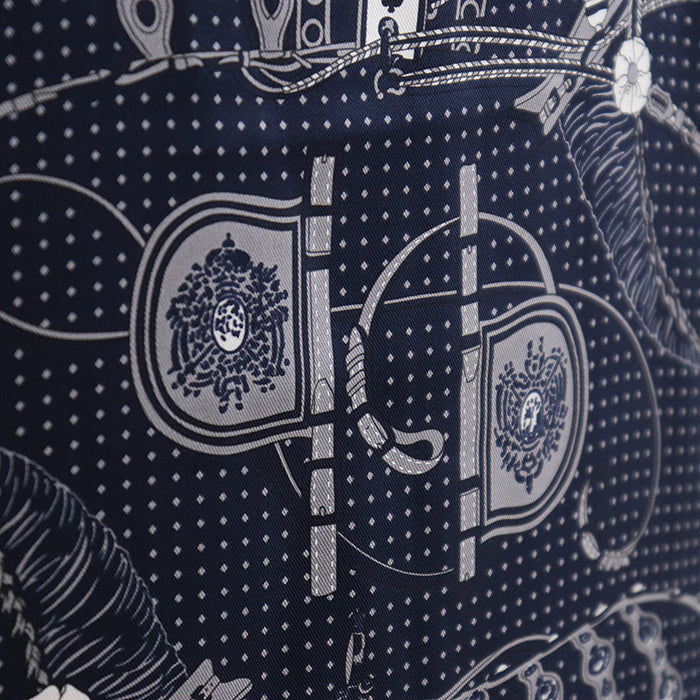 エルメス ツイルレーヌHarnais de Cour シルクカシミヤワンピース