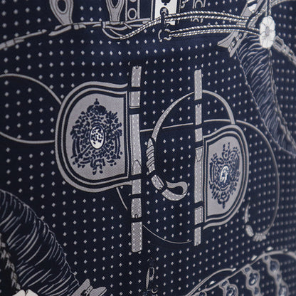 エルメス ツイルレーヌHarnais de Cour シルクカシミヤワンピース