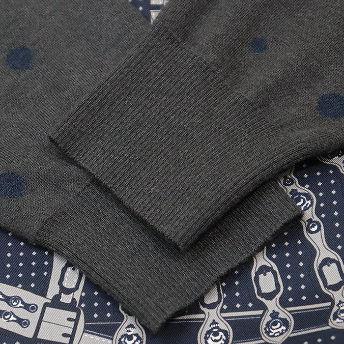 エルメス ツイルレーヌHarnais de Cour シルクカシミヤワンピース