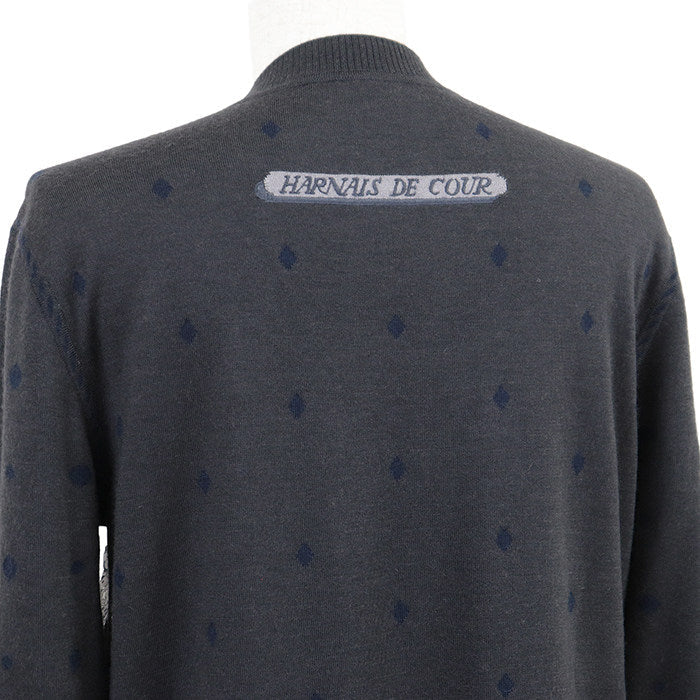エルメス ツイルレーヌHarnais de Cour シルクカシミヤ ワンピース