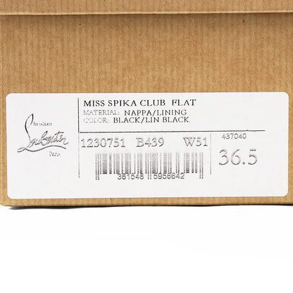 クリスチャンルブタン MISS SPIKA CLUB FLAT レザーサンダル