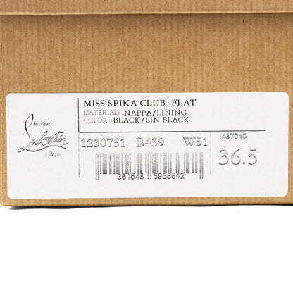 クリスチャンルブタン MISS SPIKA CLUB FLAT レザーサンダル