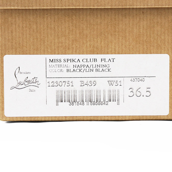 クリスチャンルブタン MISS SPIKA CLUB FLAT レザーサンダル