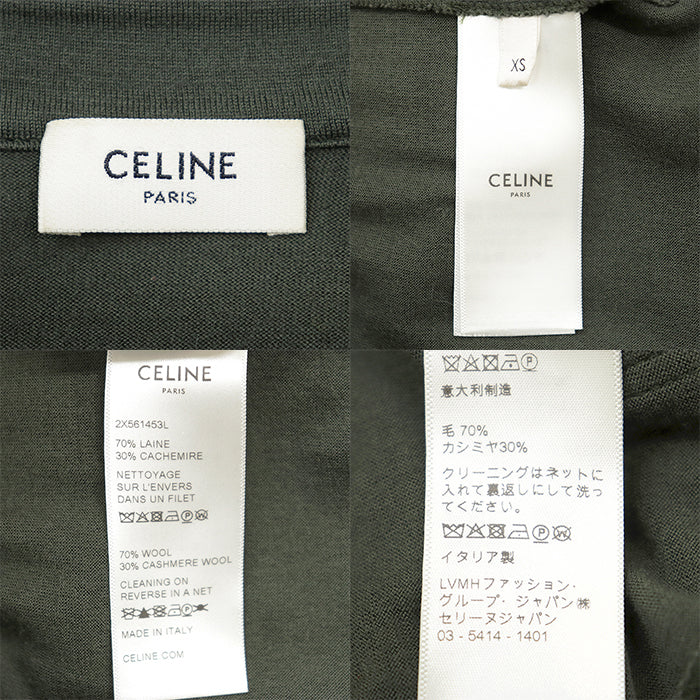 セリーヌ ウールカシミヤニットワンピース