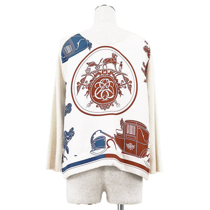 エルメス エクスリブリス シルク カシミヤ ニットプルオーバー40